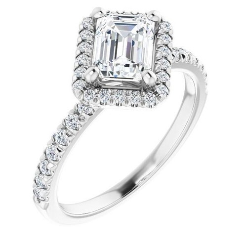 1 ct Emerald Cut D-VVS1 Moissanite Wedding Engagement Ring S925 Sterling Silver - 第 6/12 張圖片