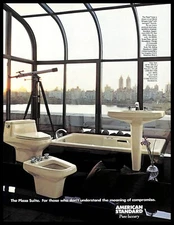 1986 American Standard Plaza Suite Bathroom Fixtures Vintage PRINT AD