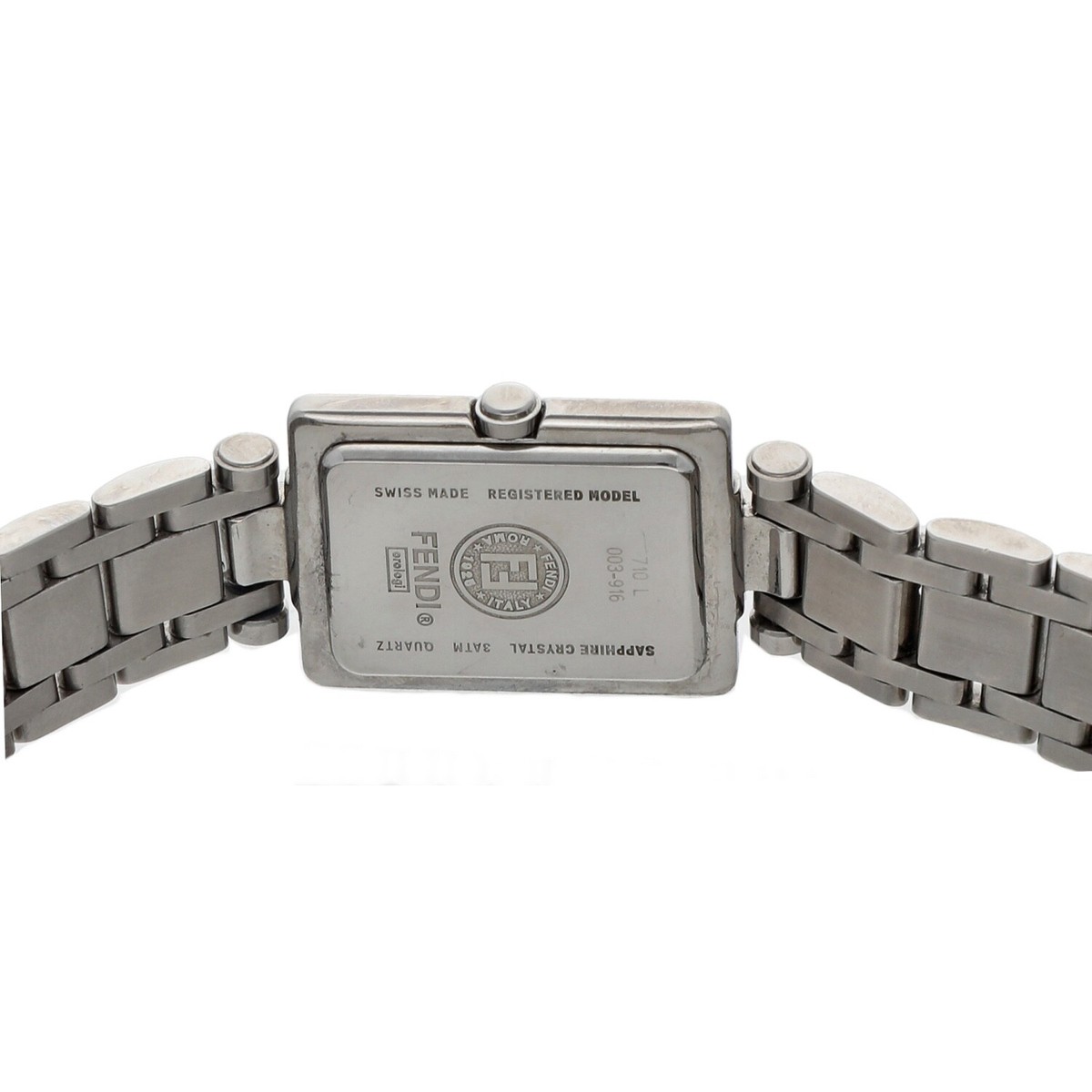 Fendi 710L Rectangle 22 mm Stainless Steel Black Dial Quartz Fendi 710L Rectangle 22 mm Stainless Steel Black Dial Quartz