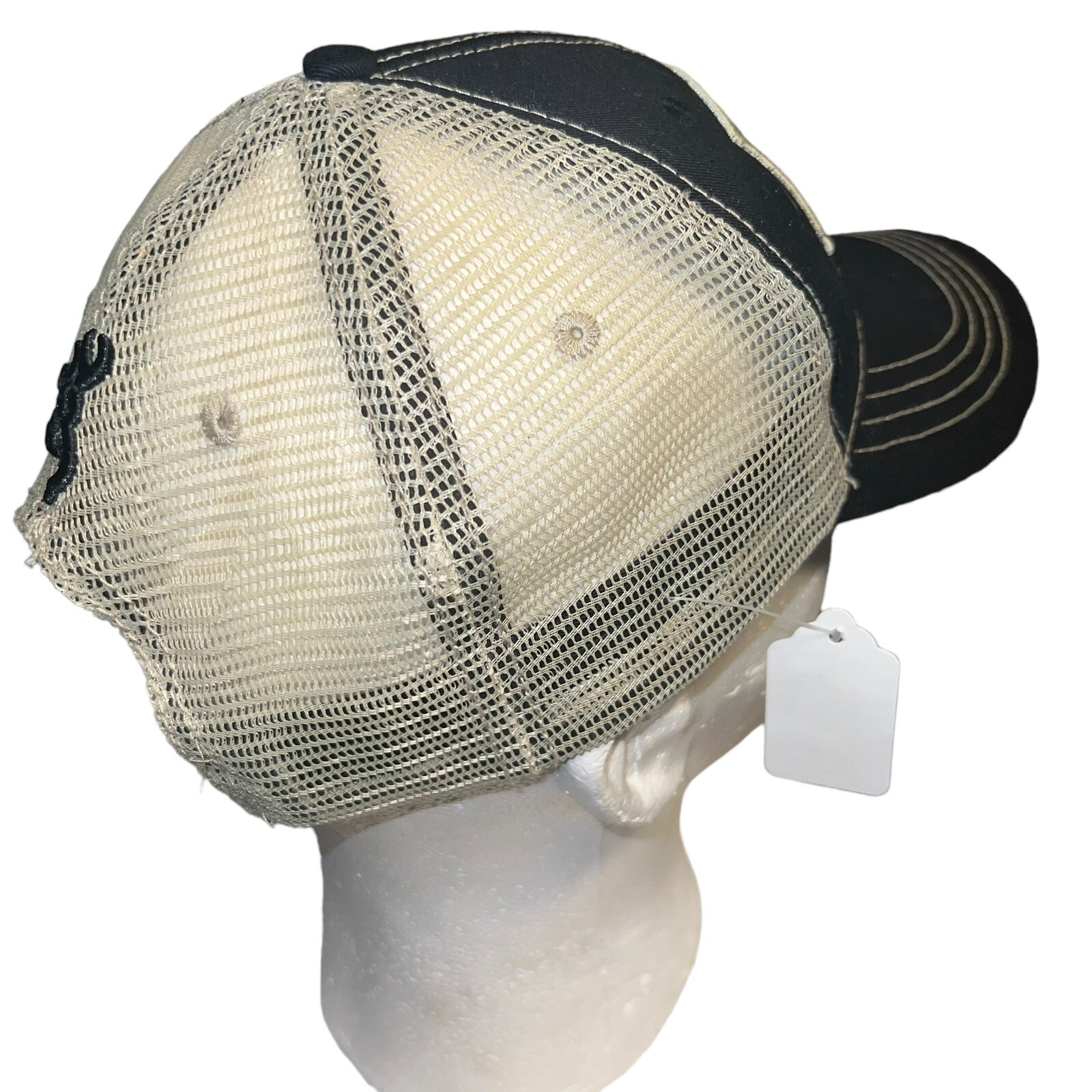 Browning Hat Snapback Trucker Adjustable Gray/Bla… - image 5