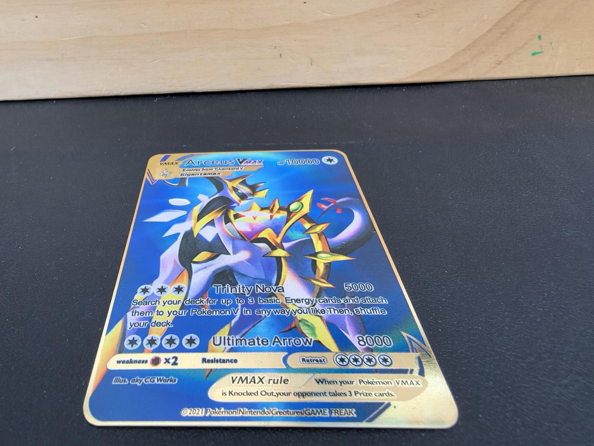 Arceus VMAX Gold Metal Card. | eBay Arceus VMAX Gold Metal Card. | eBay