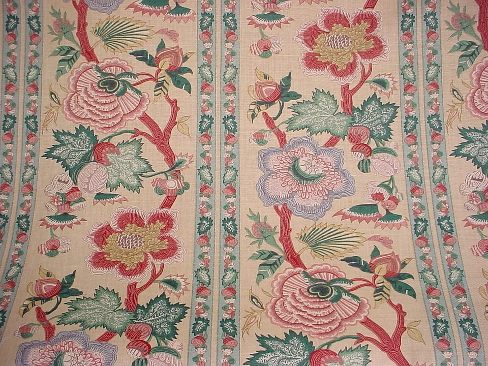 Tela de tapicería para cortinas Lee Jofa 2000226 estampado Brampore rosa teastain 12-3/4 años Foto 4 de 4