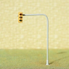2 x traffic signal light HO OO scale model railroad crossing walk LED lamps #1U