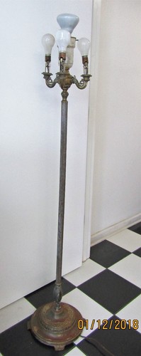 VINTAGE REMBRANT Candelabra FLOOR LAMP # R5166 RARE and WORKING - Picture 4 of 12