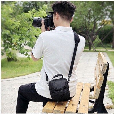 Camera Protective Bag Shoulder Pouch Zipper Case for Nikon Canon Sony DSLR.