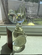 Vintage Crystal Dog Figurine 6-3/8" Tall One Of A Kind