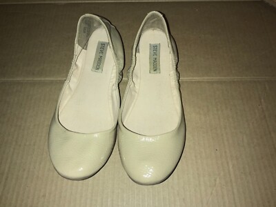 Steve Madden Faux Patent Leather Uppers Ballet Skimmer Flats