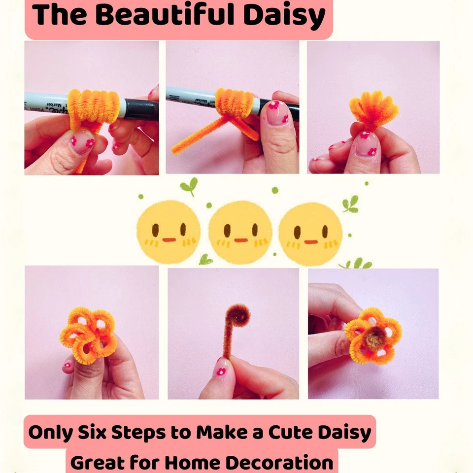 200 piezas limpiadores de tuberías rojos suministros artesanales a granel 12 pulgadas x 6 mm Foto 3 de 4