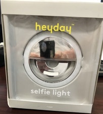 NEW SEALED Heyday Chrome White Cellphone Clip-On Selfie Ring Light w/ 3 Settings