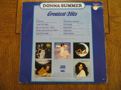 Donna Summer – Greatest Hits - 1977 - Atlantic ATL 50 433 Vinyl LP VG+/VG!!! - Picture 2 of 6
