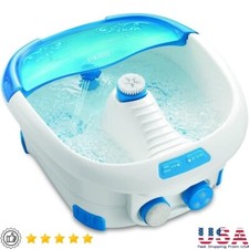 Heated Foot Spa Bubble Massager with Hydrotherapy Jets  Pedicure Attachments