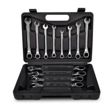 Set Chiavi Combinate a Cricchetto 12 Pz Chiavi Testa Fissa da 6 a 22mm Custodia - Miniatura 1