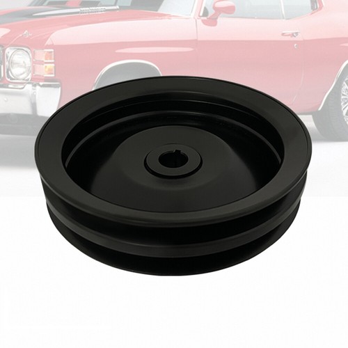 Black Steel 5/8" Saginaw Power Steering Pump Pulley 2 Groove Fits SB