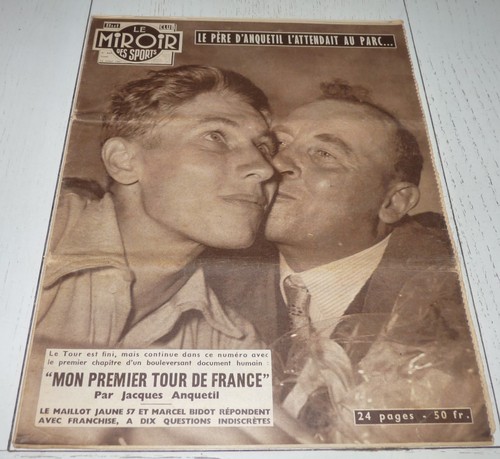 MIROIR SPRINT 581S MIROIR du TOUR 1957 1er ANQUETIL et les TRICOLORES