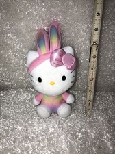 Ty Sanrio Hello Kitty Easter Beanie Babies Plush Rainbow Bunny Ears & Shirt