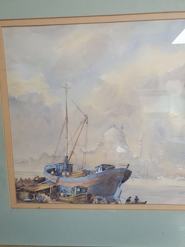 Large Framed Watercolour "Istanbul" by Winton Aldridge (1906-1997) English - Picture 13 of 14