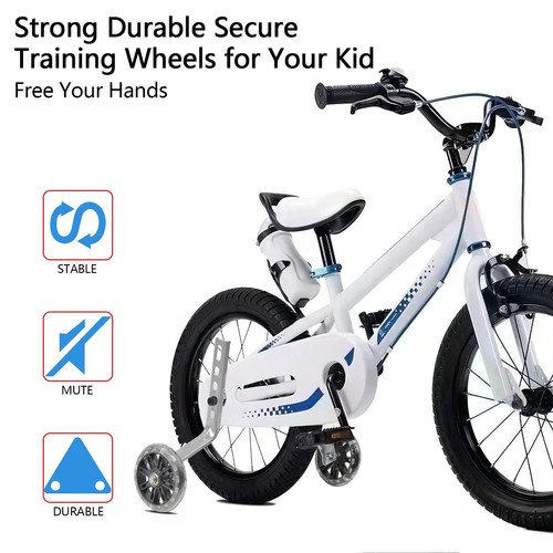 2PC Kids Bicycle LED Training Wheel Stabiliser Support For 12-20 Inch Bike Cycle - Picture 5 of 19