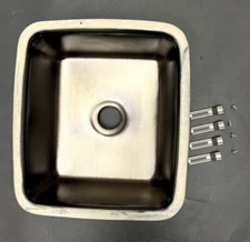 Alno P1113P.U.GM 15'' x 13'' x 6.5'' Lindsey Single Glazed Bar Sink in Gun Metal