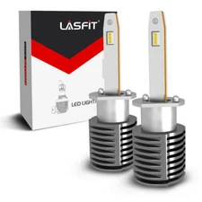 Lasfit H1 LED Headlight Bulbs Kit High Low Beam Cool White 6000K Bright Fanless