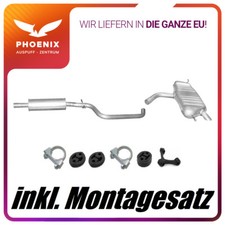 für VW Golf VI 1.6 75kW (08-12) Fließheck Auspuffanlage Mittel+Endschalldämpfer