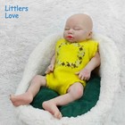 18'' Floppy Silicone Reborn Baby Eyes Closed Girl Newborn Cute Silicone Doll — photo 10