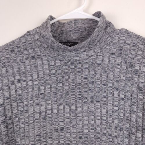 Lord & Taylor Sweater Women XL Gray Knit Turtleneck Polyester Viscose Pullover - Picture 3 of 9