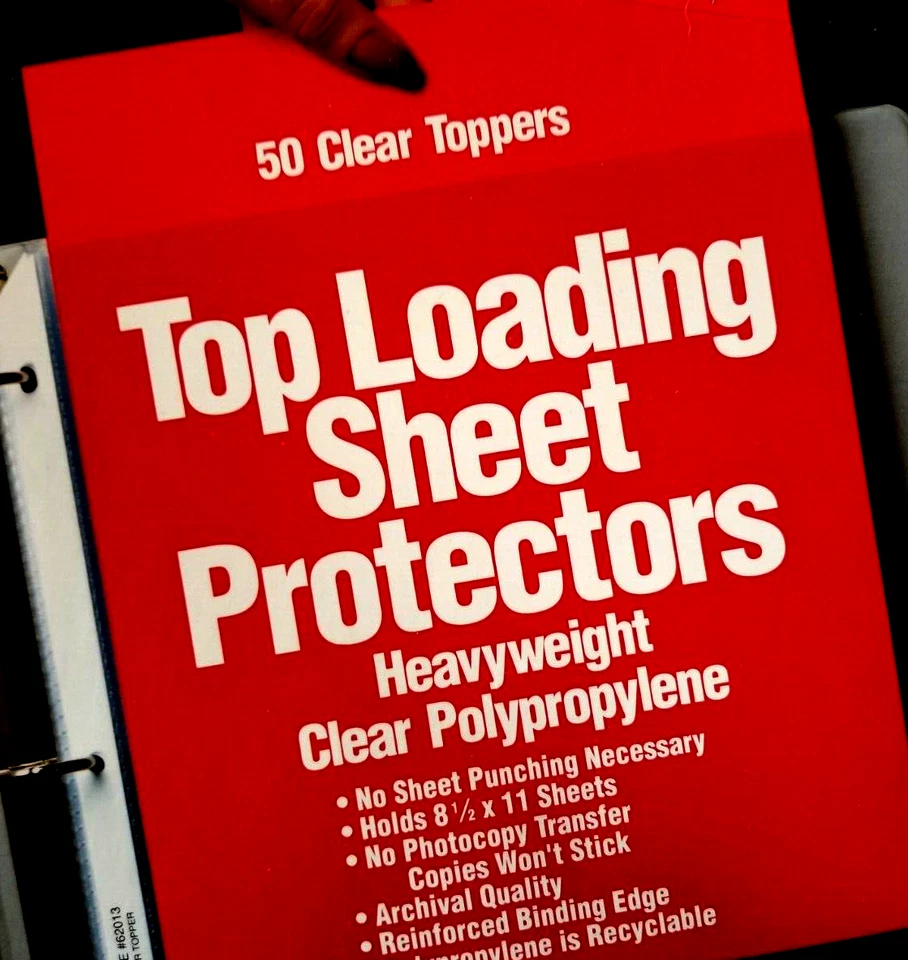 Protectores de hoja de carga superior transparente PK 50 piezas C-Line A-4 11" x 8,5" 62013 Foto 2 de 4