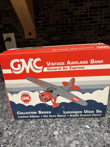 1992 GMC Vintage Airplane Bank Collector Series Lockheed Vega 5B