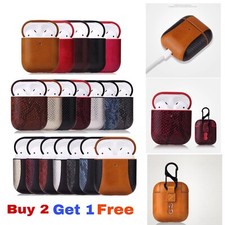 For AirPods 1  2 Leather Case Luxury Protective Earphones Shockproof Cover