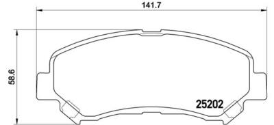 Brembo P 79 028 brake pad set, disc brake for Haima (FAW), Nissan, Nissan (DFAC), S