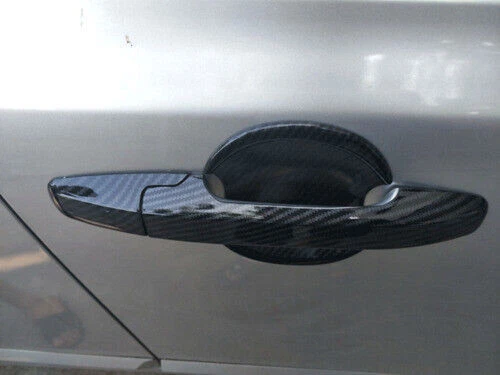 Tazón de manija de puerta lateral para Honda Civic 2006-2011 1 juego ABS fibra de carbono Foto 4 de 4