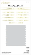 Hexi-Gem Sentiments Glimmer Hot Foil Plate, Metal