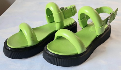 *Gorgeous* TOPSHOP/ UK8/ Green Sandals/ 2 inch Wedge/ cushioned/cost £39.99/ VGC - Picture 11 of 11