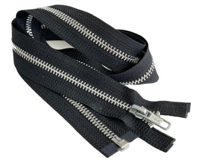 26 Inch YKK #5 Medium Weight Aluminum Metal Jacket Zipper Separating Made in USA