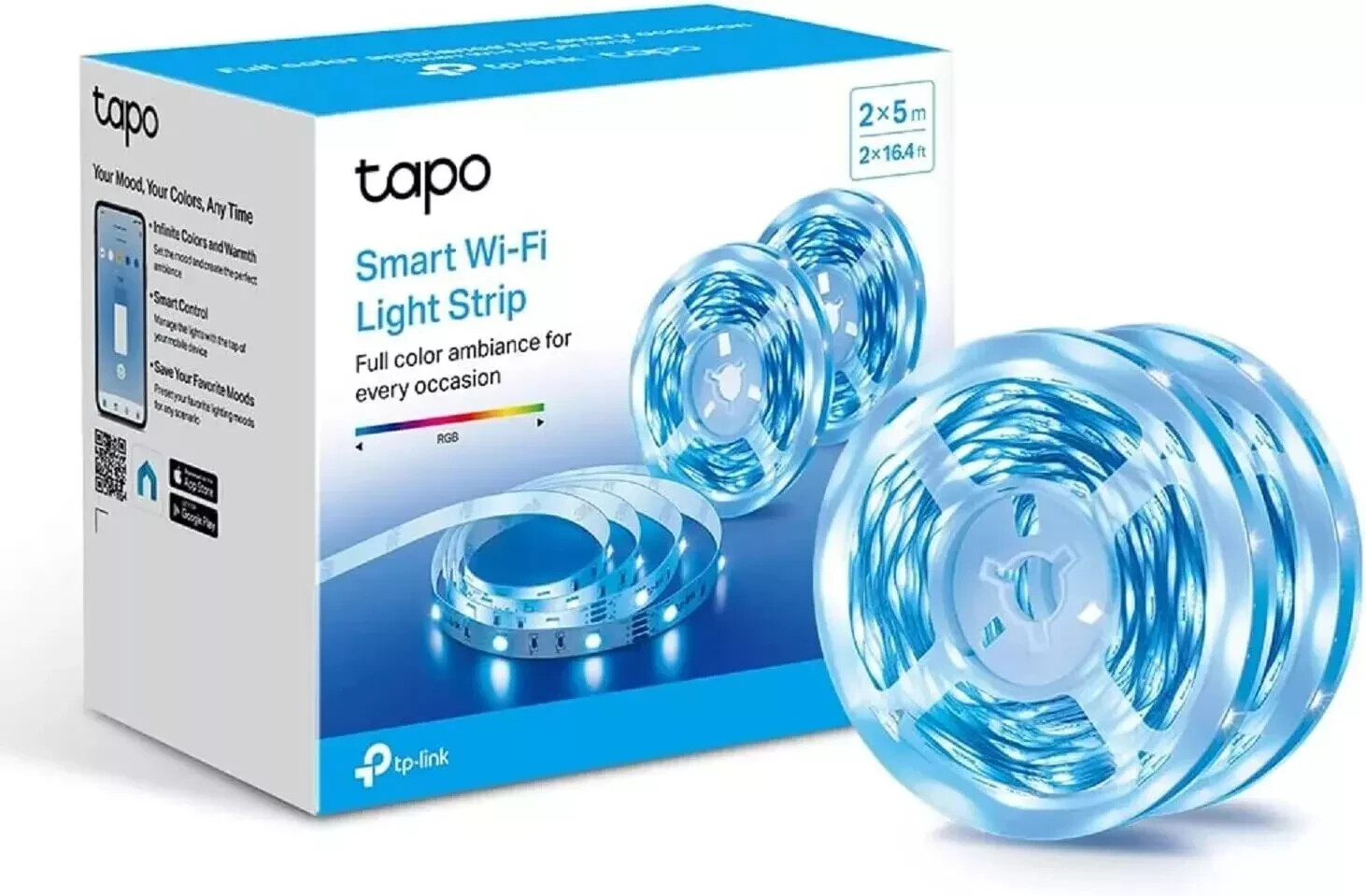 Умный светодиодный браслет TP-Link Tapo L900 LED Streifen с полосой 5 м10 м RGB Lichtleiste Smart Lichtband 4390₽