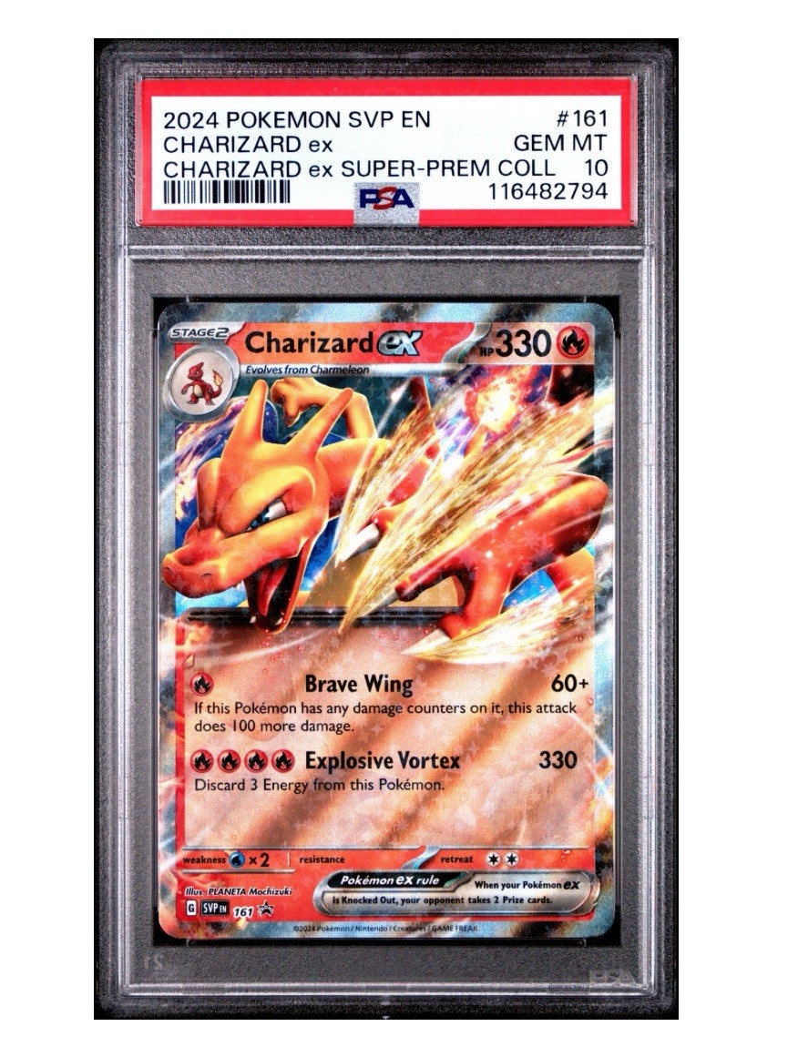 2024 POKEMON SVP EN-SV BLACK STAR PROMO #161 CHARIZARD EX PSA 10