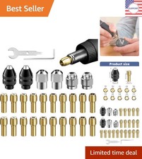 28-Piece Brass Collet Set with Alloy 3-Jaw Chuck for Enhanced Tool Stability