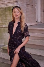 Free People @ ASOS ditsy floral boho RARE FEELINGS Maxi Prairie Dress S £128