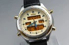 Vintage *N MINT in Box* Seiko World Time H021-8040 Digi-Ana Qz Mens Watch JAPAN