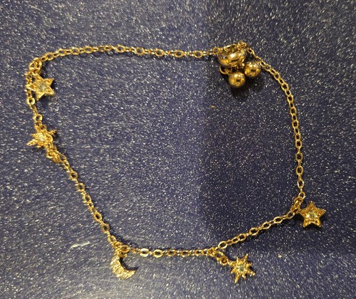 Fußkettchen/Armband mit Sternen und Mond - Bild 1 von 2