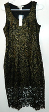 W26 NWT SANS SOUCI WOMENS DRESS LACE OVERLAY SLEEVELESS 100% POLYESTER SZ M