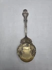 REGENT DURGIN/Gorham sterling silver BERRY SERVING SPOON Pierced Work Mono 9 5/8
