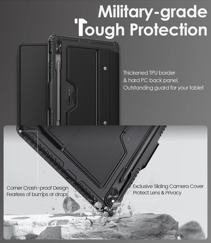 Nillkin Keyboard Case for Samsung Galaxy Tab S9+/S10+ 12.4” w/ Backlit Keys - Image 3 of 4