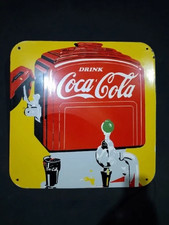 PORCELIAN COCA-COLA  ENAMEL SIGN SIZE 24X24 INCHES