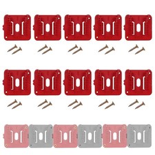 10 Pack Wall Mount Battery Holder, ABS Plastic Universal Battery Storage Orga...
