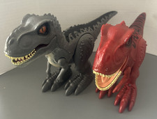ZURU Lot 2 Robo Alive Attacking T-Rex Red Dinosaur Robotic Pet Walking WORKS 