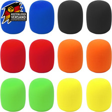 12er Mikrofon Popschutz Set – Windschutz Schaumstoffabdeckungen für Handmikrofon