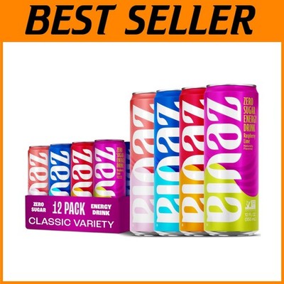 Energy Drink 12-Pack - Zero Calorie, Naturally Sweetened