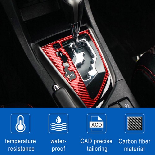 For Toyota Corolla 2014-18 Cover Trim Gear Shift Panel Red Carbon Fiber Interior - Picture 9 of 12
