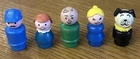 5x Vintage Fisher-Price Little People Family Dad Mom Son Daughter Dog 1970s Wood